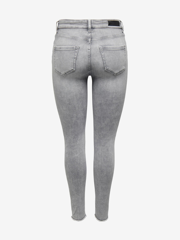 ONLY Svijetlo sive ženske skinny fit traperice s poderanim efektom SAMO Blush