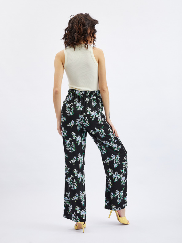 Orsay Plavo-zelene ženske široke hlače cvjetnog uzorka ORSAY