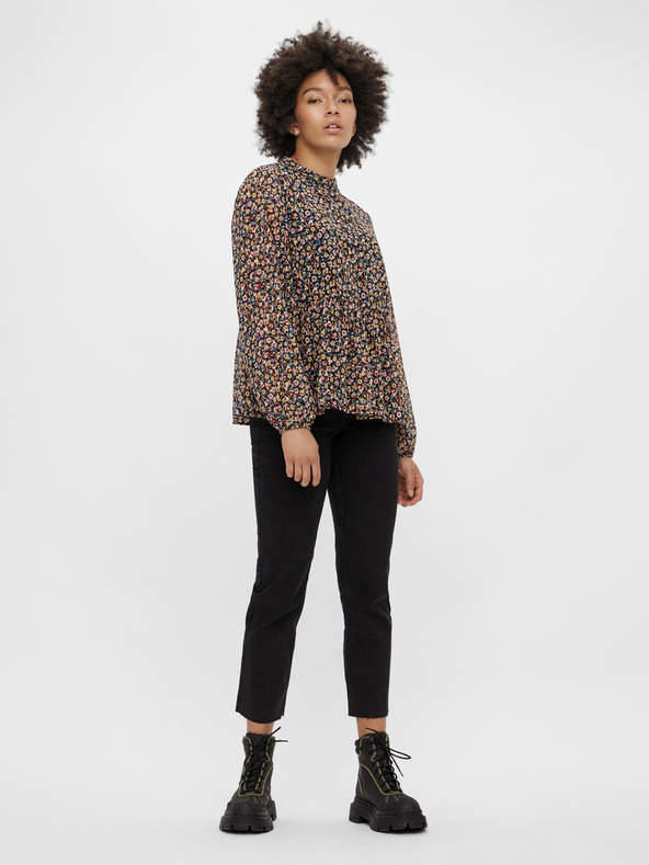 Pieces Crne skraćene traperice ravnog kroja Pieces Luna