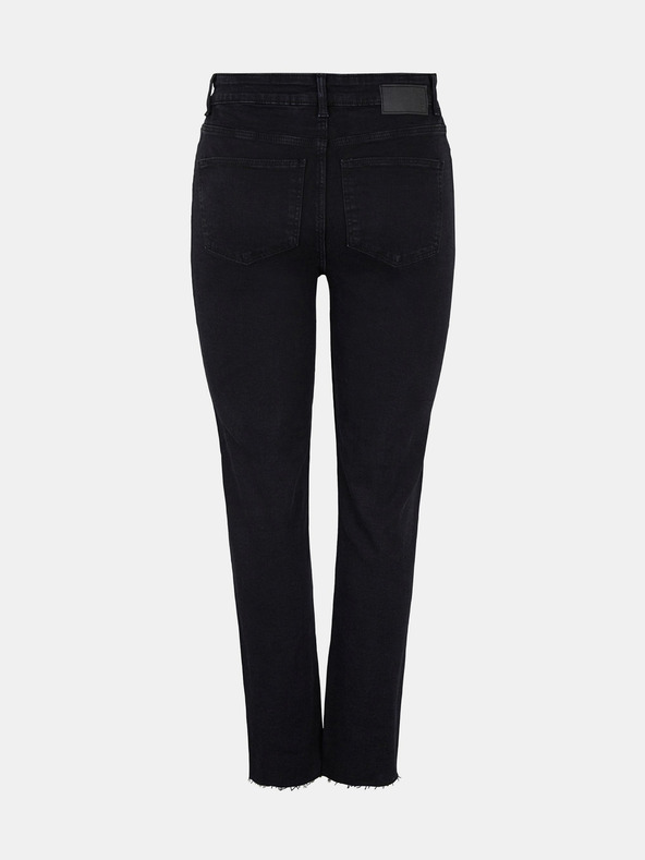 Pieces Crne skraćene traperice ravnog kroja Pieces Luna