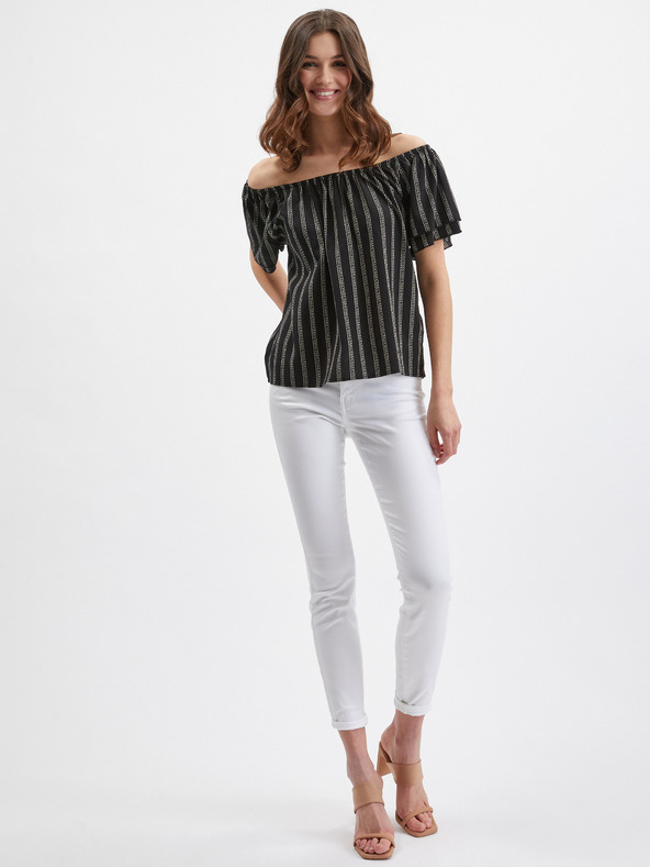 Orsay Crna ženska prugasta bluza ORSAY
