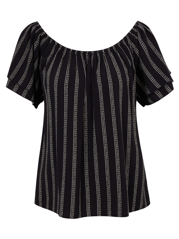 Orsay Crna ženska prugasta bluza ORSAY