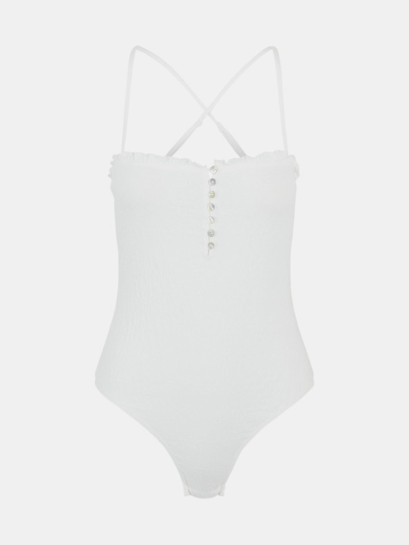 Pieces Bijeli ženski bodi Pieces Leaf