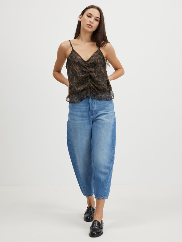 Noisy May Noisy May Melina majica s uzorkom leoparda u crnoj i smeđoj boji