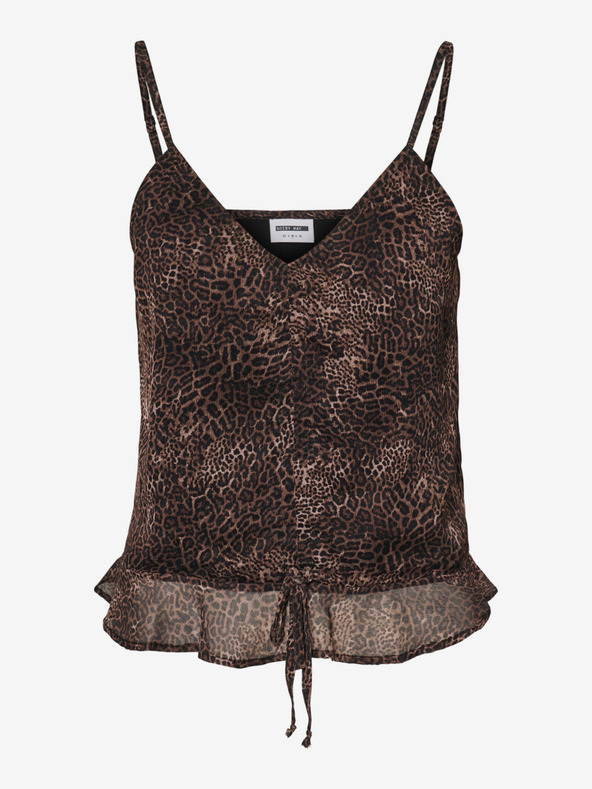 Noisy May Noisy May Melina majica s uzorkom leoparda u crnoj i smeđoj boji