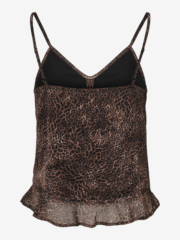 Noisy May Noisy May Melina majica s uzorkom leoparda u crnoj i smeđoj boji