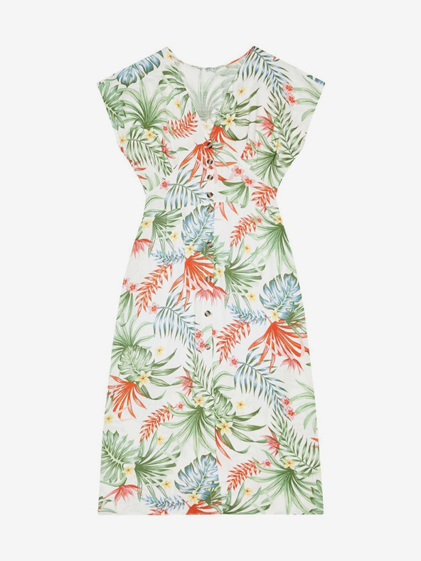 Moodo Bijela ljetna haljina s Moodo tropskim uzorkom
