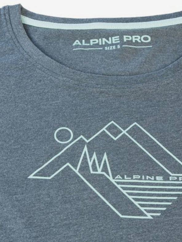 ALPINE PRO Tamno siva ženska majica ALPINE PRO Kefada