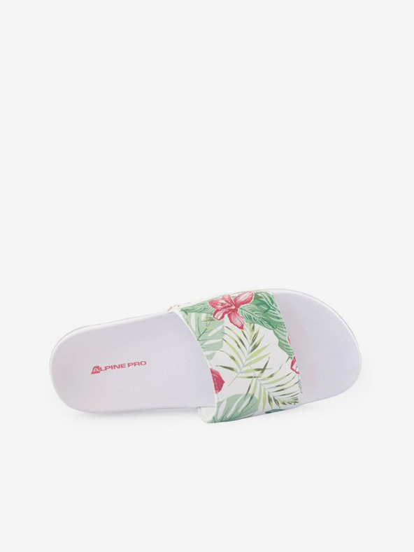 ALPINE PRO Bijele ženske papuče s uzorkom ALPINE PRO Barletta