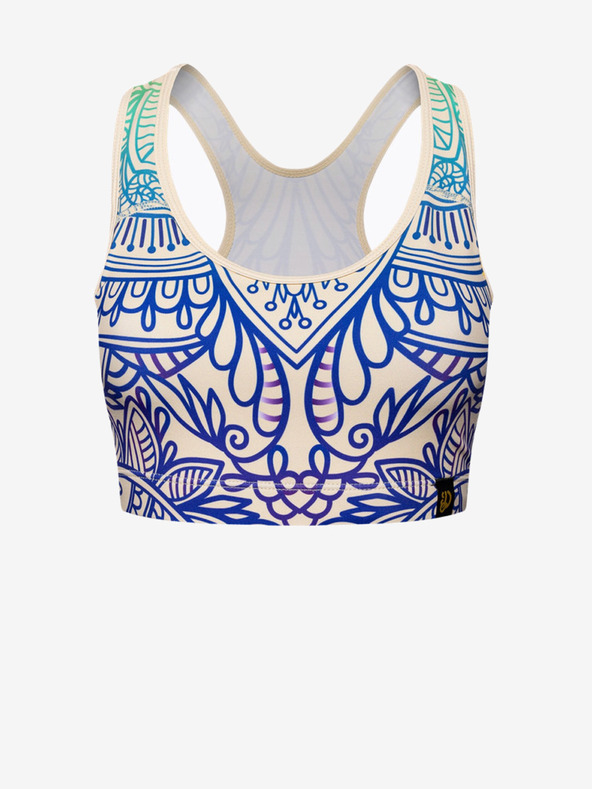 Dedoles Bijelo-plavi ženski veseli sportski grudnjak Dedoles Chakra mandala