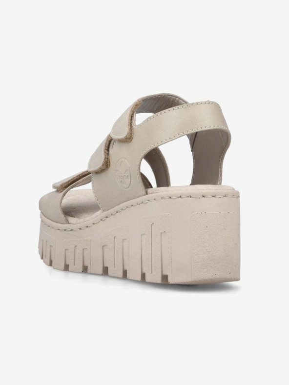 Rieker Rieker bež ženske sandale na wedges