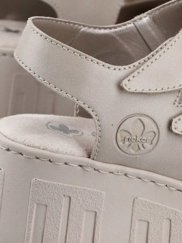 Rieker Rieker bež ženske sandale na wedges