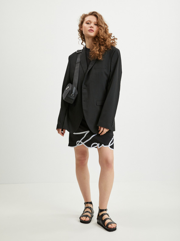 Karl Lagerfeld Crna ženska haljina KARL LAGERFELD