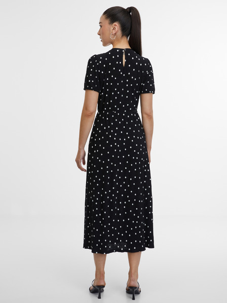 Orsay Crna ženska haljina s uzorkom ORSAY