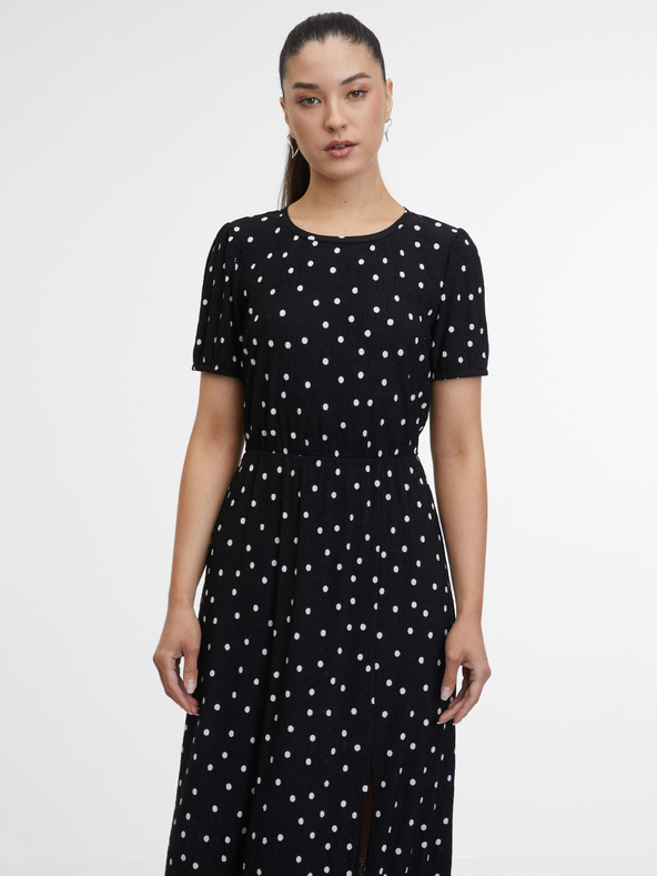 Orsay Crna ženska haljina s uzorkom ORSAY