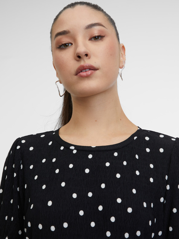 Orsay Crna ženska haljina s uzorkom ORSAY