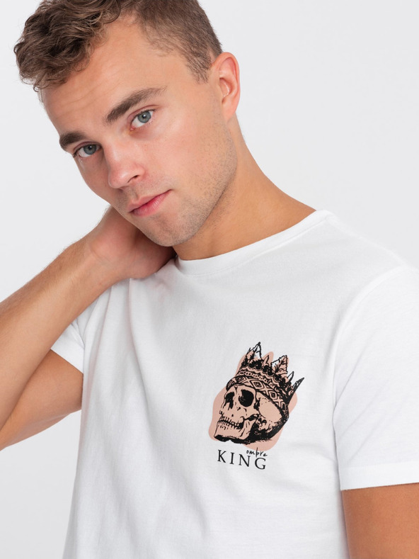 Ombre Clothing Bijela muška majica Ombre Clothing