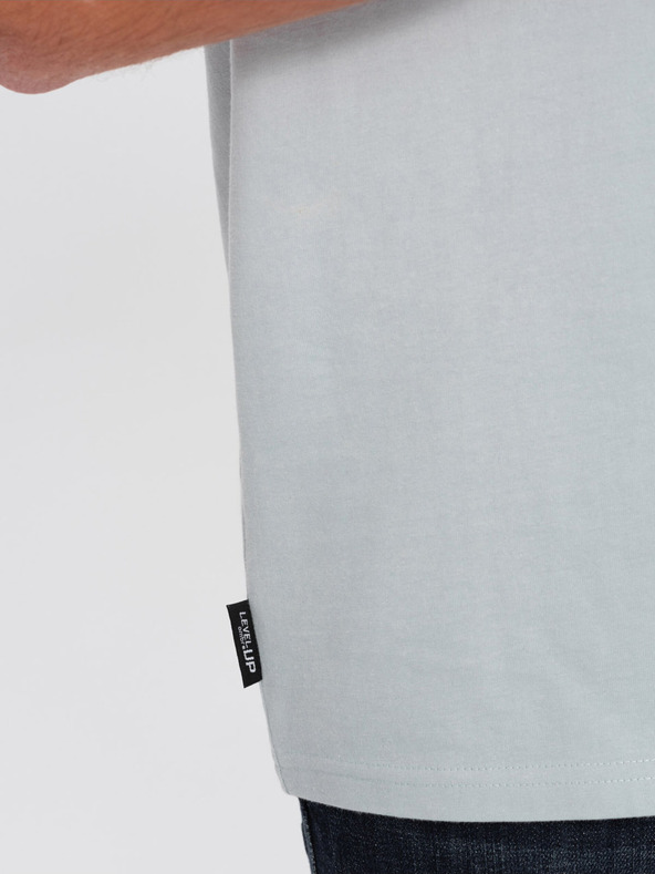 Ombre Clothing Svijetlo siva muška majica Ombre Clothing