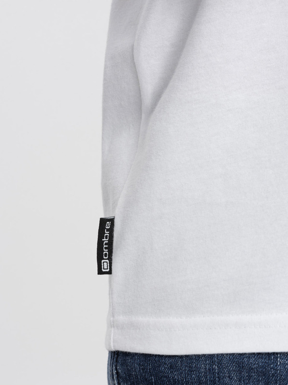 Ombre Clothing Bijela muška majica Ombre Clothing