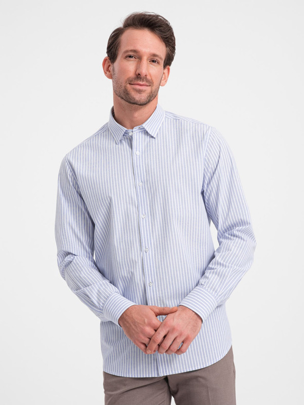 Ombre Clothing Ombre odjeća Muška svjetloplava košulja na pruge