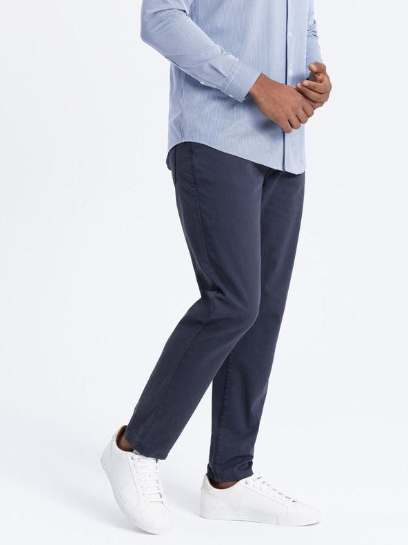 Ombre Clothing Tamnoplave muške chino hlače Ombre odjeća