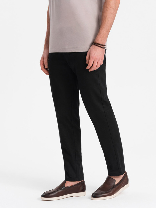 Ombre Clothing Crne muške chino hlače Ombre Clothing