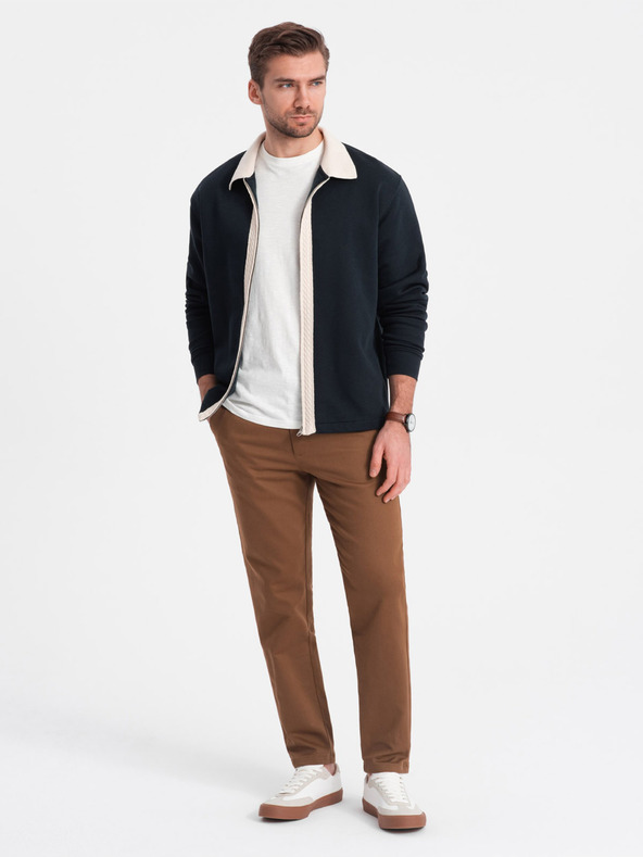 Ombre Clothing Smeđe muške chino hlače Ombre odjeća