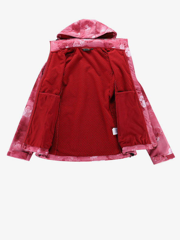 ALPINE PRO Crvena ženska softshell jakna s uzorkom ALPINE PRO HOORA