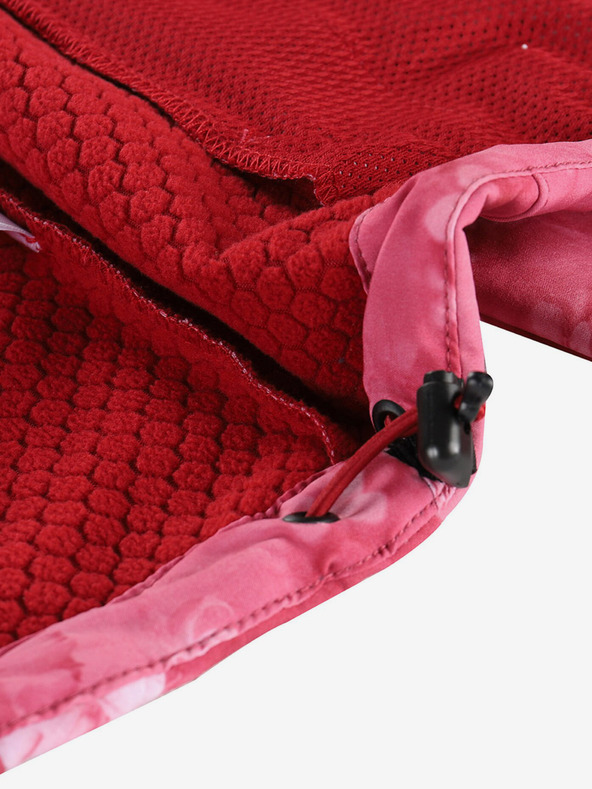 ALPINE PRO Crvena ženska softshell jakna s uzorkom ALPINE PRO HOORA