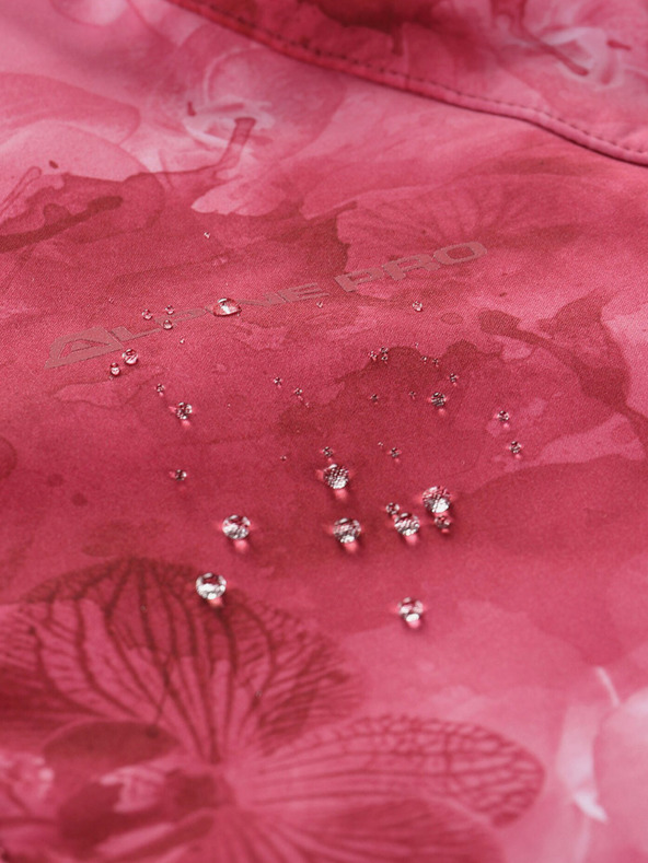 ALPINE PRO Crvena ženska softshell jakna s uzorkom ALPINE PRO HOORA