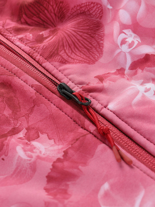 ALPINE PRO Crvena ženska softshell jakna s uzorkom ALPINE PRO HOORA