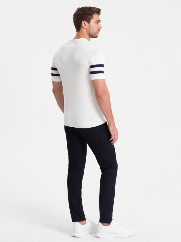 Ombre Clothing Bijela muška polo majica Ombre Clothing