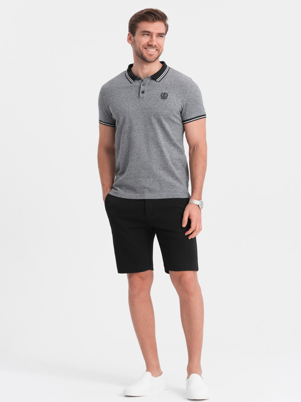 Ombre Clothing Crne muške kratke hlače Ombre odjeća