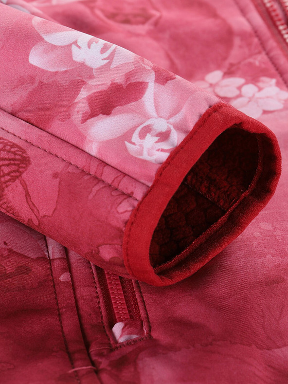 ALPINE PRO Crvena dječja softshell jakna s uzorkom ALPINE PRO HOORO