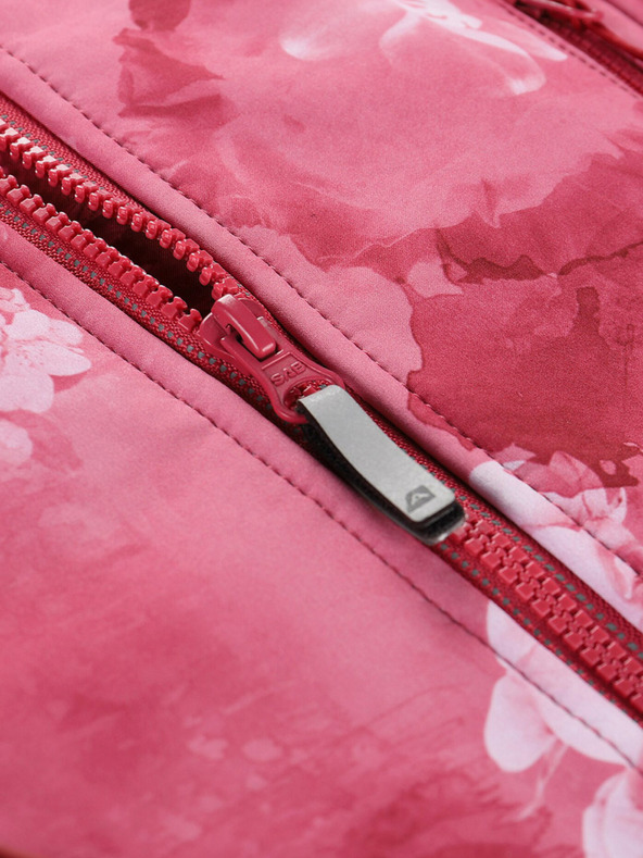 ALPINE PRO Crvena dječja softshell jakna s uzorkom ALPINE PRO HOORO