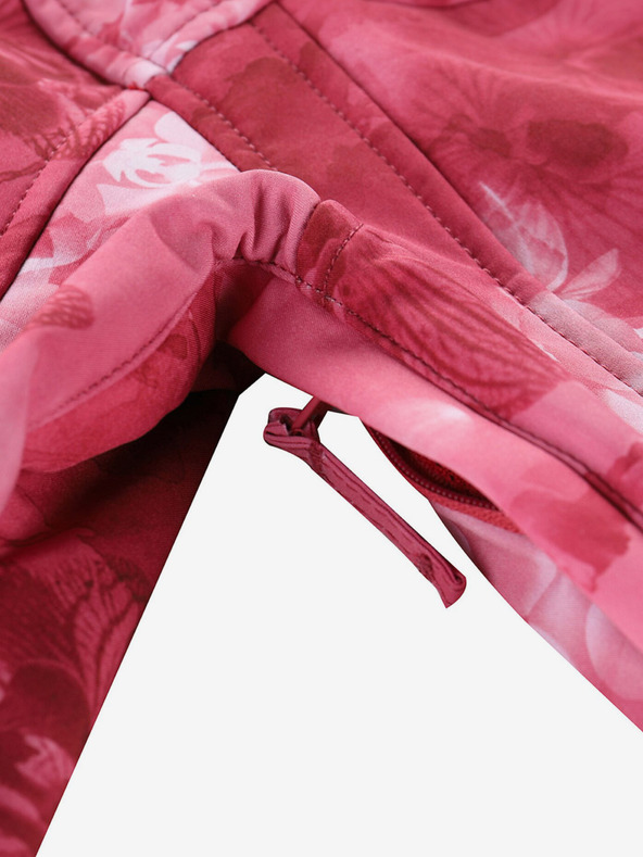 ALPINE PRO Crvena dječja softshell jakna s uzorkom ALPINE PRO HOORO