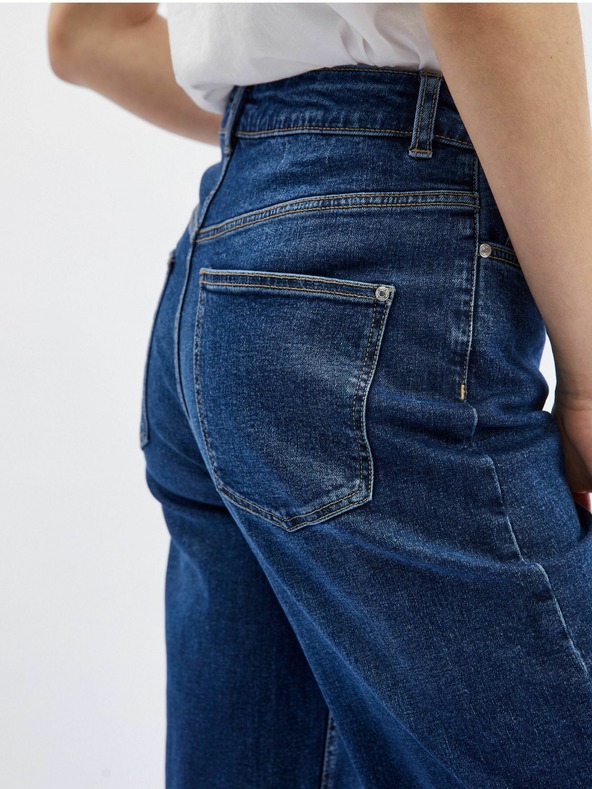 Orsay Tamnoplave ženske skraćene traperice zvonolikog kroja ORSAY