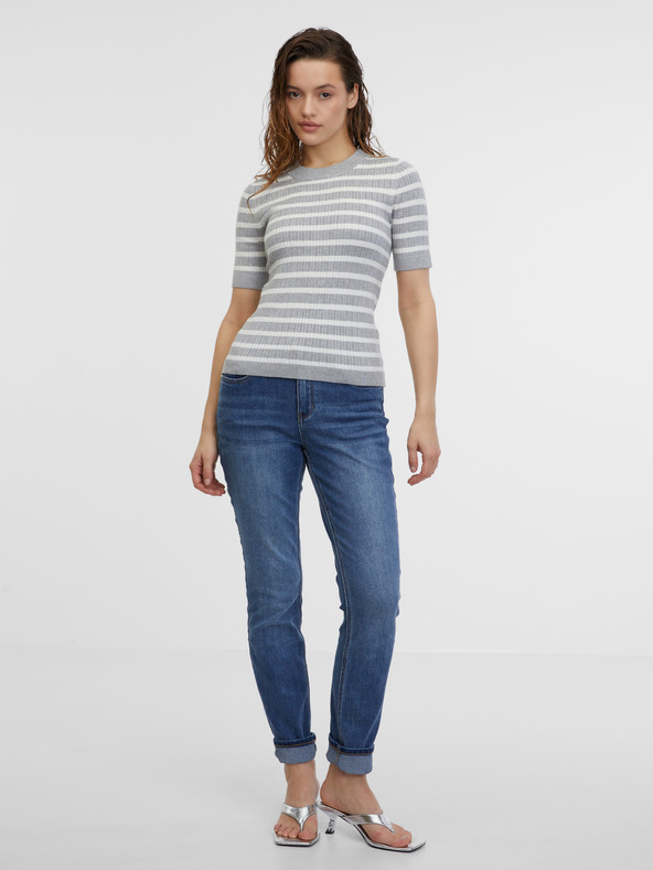 Orsay Svijetlosivi ženski pleteni top na pruge ORSAY