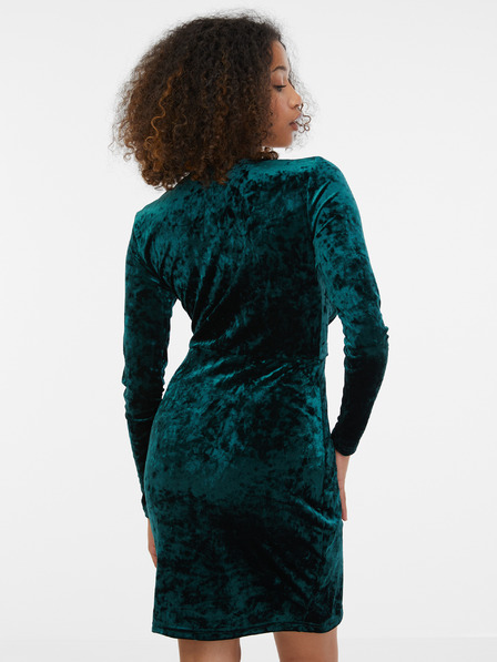 Orsay Tamno zelena ženska baršunasta haljina ORSAY