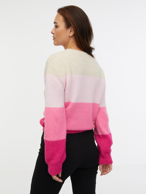 Orsay Bež-ružičasti ženski prugasti pulover ORSAY