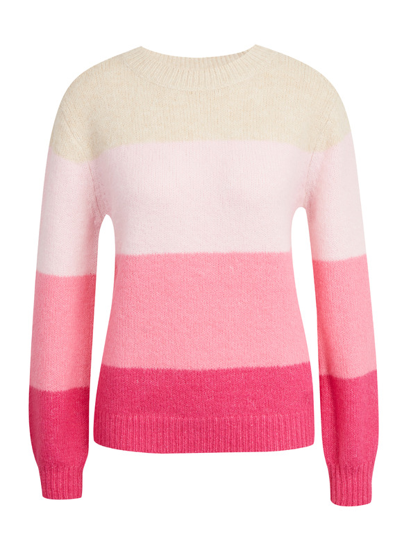 Orsay Bež-ružičasti ženski prugasti pulover ORSAY