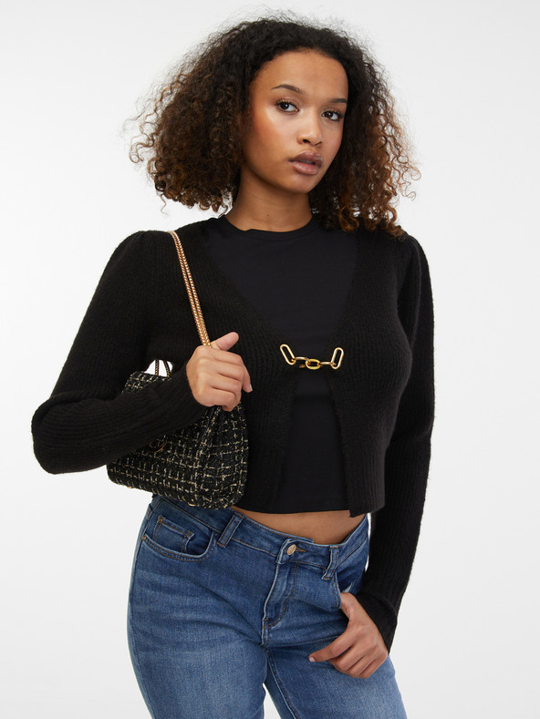 Orsay Crni ženski kardigan s primjesom ORSAY vune