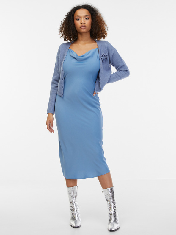 Orsay Plavi ženski kardigan sa dodatkom ORSAY vune