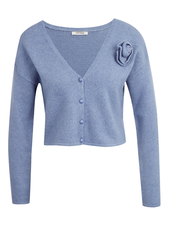 Orsay Plavi ženski kardigan sa dodatkom ORSAY vune