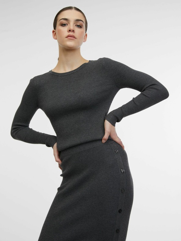 Orsay Sivi ženski džemper midi suknja ORSAY