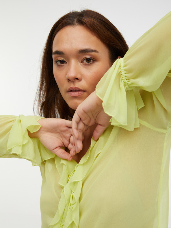 Orsay Svijetlo zelena ženska bluza s volanima ORSAY