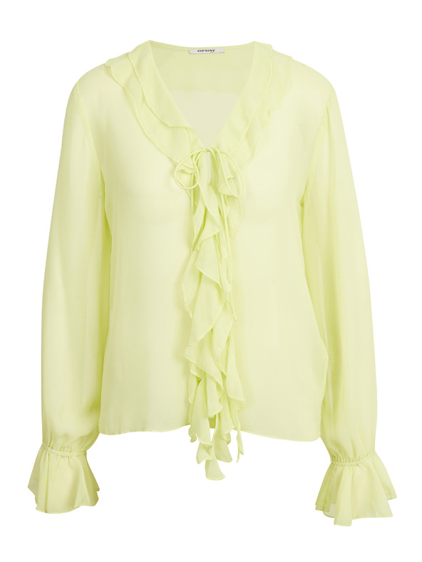 Orsay Svijetlo zelena ženska bluza s volanima ORSAY