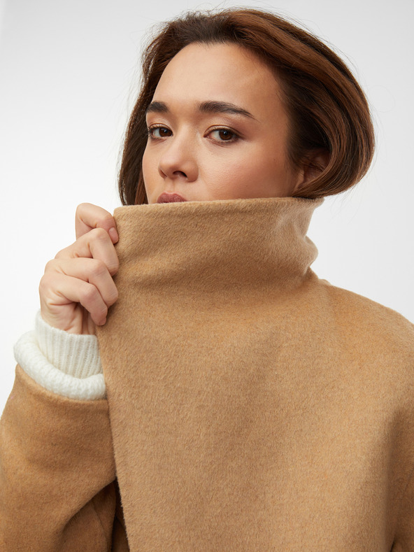 Orsay Bež ženski kaput sa dodatkom ORSAY vune