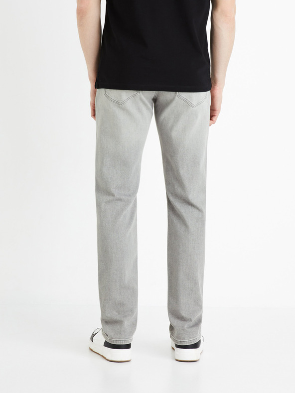 Celio Svijetlo sive muške traperice ravnog kroja Celio Fokrey