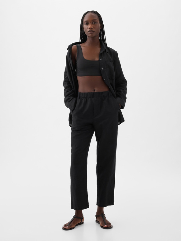 GAP Lanene hlače visokog struka GAP